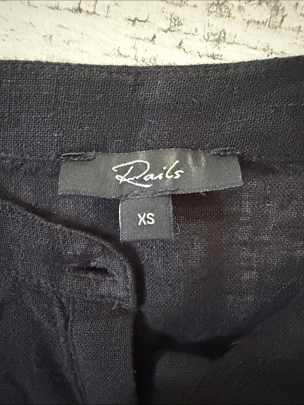 Rails Angelina Black Lace Detail Linen Blend  Dress Size XS - Picture 7 of 10